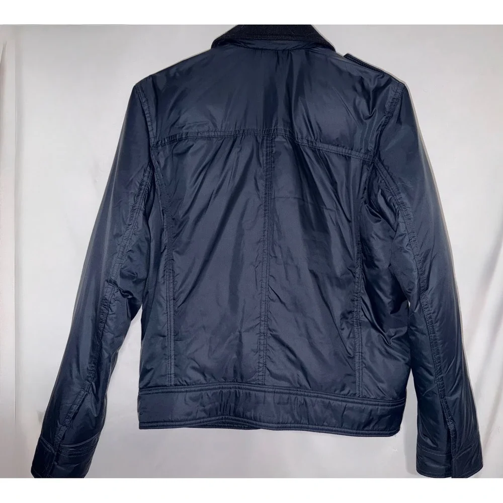 Gap Mens Navy Blue Quilted Nylon Field Jacket XS Puffer Utility Coat RN54023